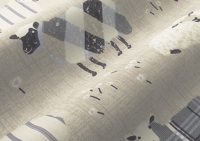 Baa Baa, Charcoal - Twist&Fit Roman Blind - Image 4